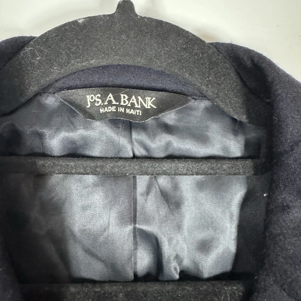 Jos A Bank Navy Blue 100% Cashmere Blazer Sport Coat Mens 42R Two Button 44051